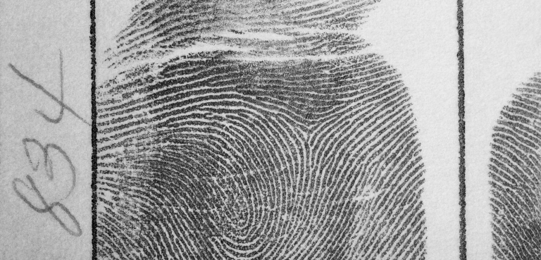 fingerprint on card