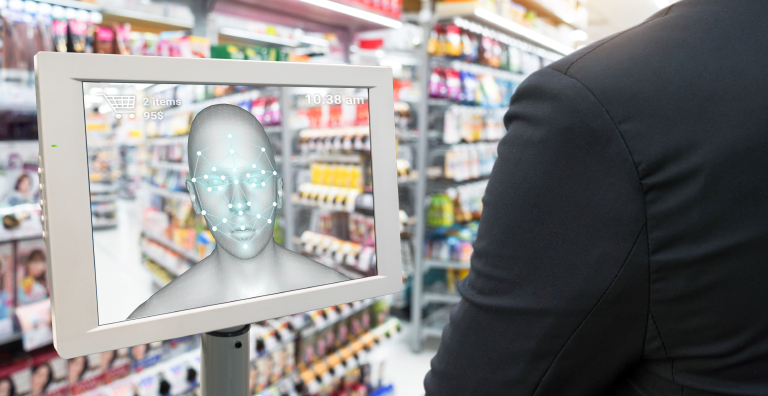 Biometric Facial Scan at Convenience Store Register