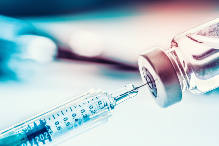 vaccine and syringe