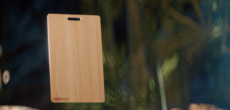 smart card made of bamboo
